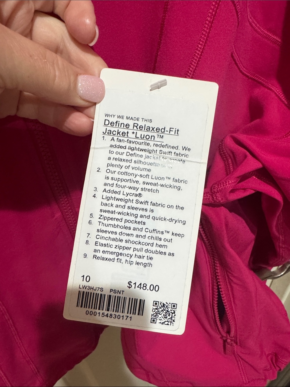 Brand New Lululemon Magenta Active Zip-Up Jacket - Picture 2 of 7